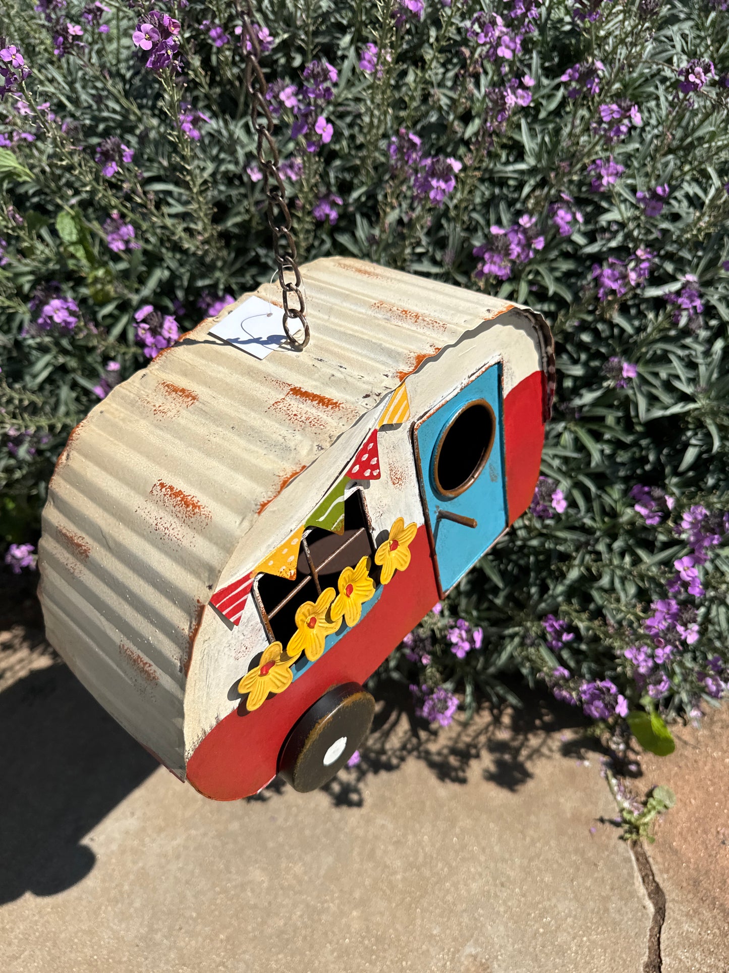 CARAVAN HANGING BIRDHOUSE RED