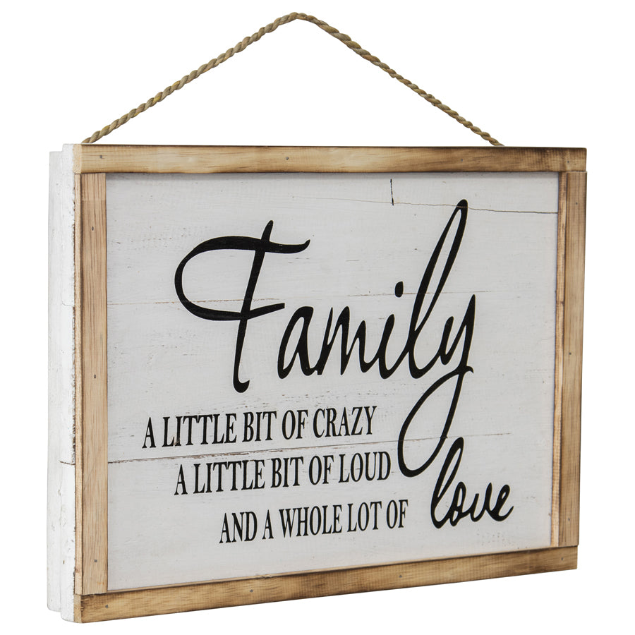 Handcrafted Family Crazy Love Framed Wall