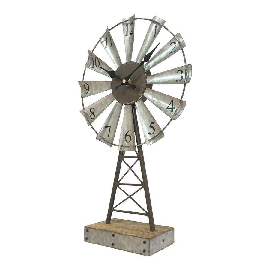 WINDMILL TABLE CLOCK