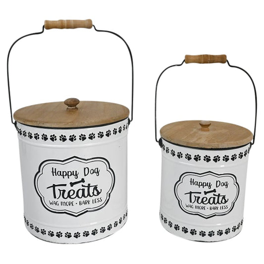 Happy Dog Treats Tins w/ Lid 24x27cm