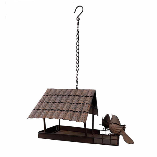 Rustic Birdhouse with 2 birds