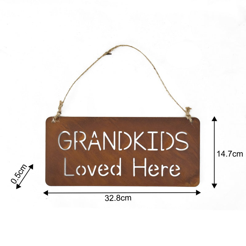 Grandkids loved Here Wall Hanging 33×0.5x15cm
