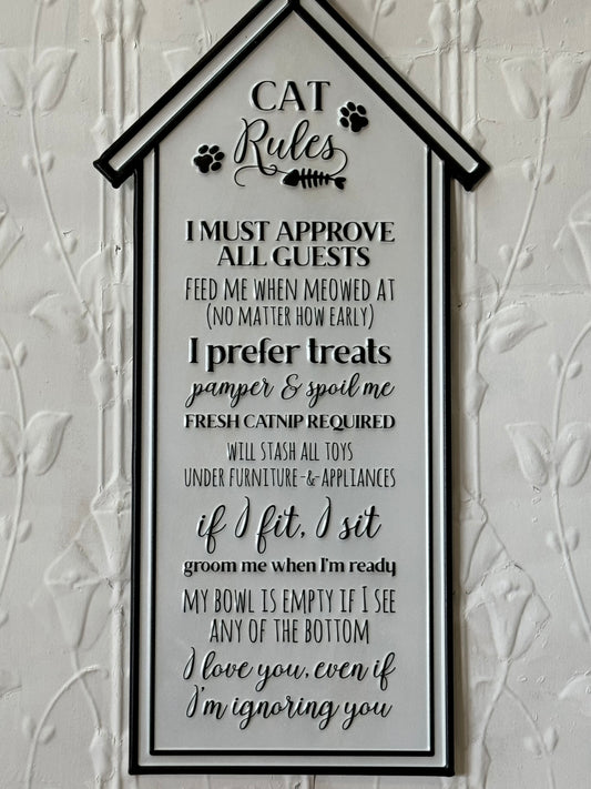 CAT RULES SIGN