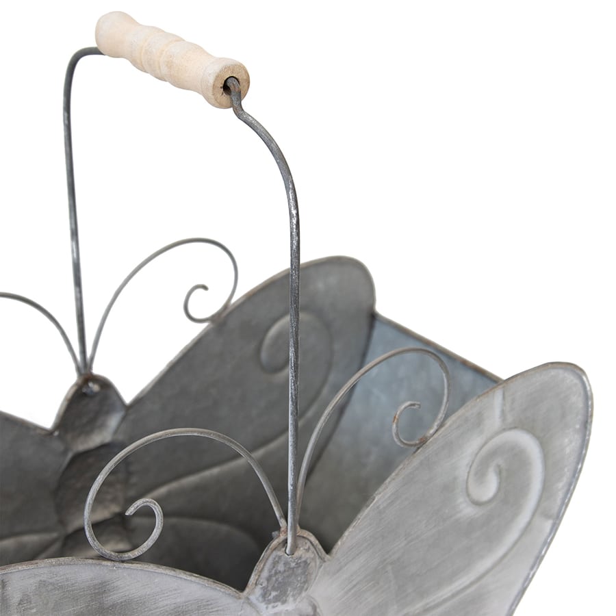 Butterfly Tin Planter Set