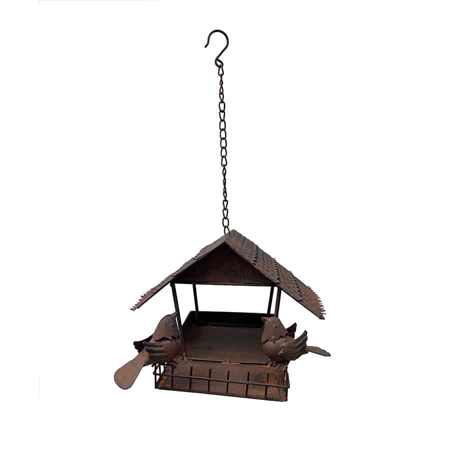 Rustic Birdhouse with 2 birds