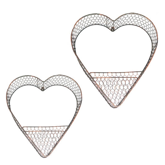 Chicken Wire Hearts set of 2