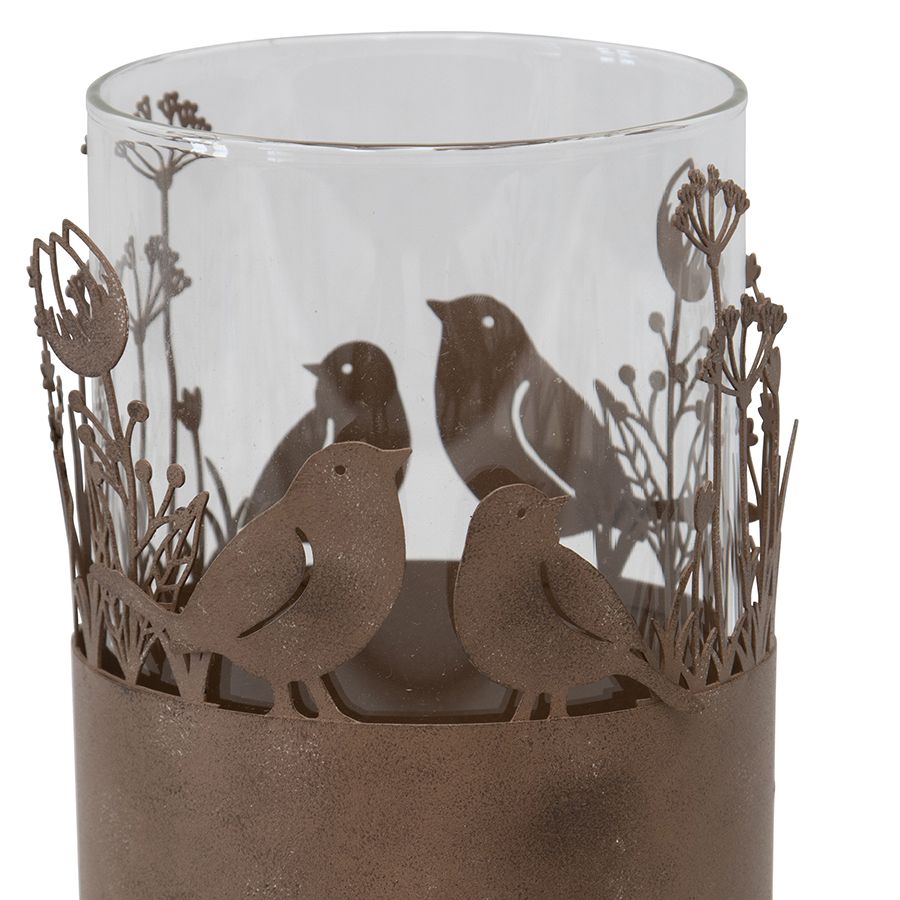 Glass & Tin Candle Holders