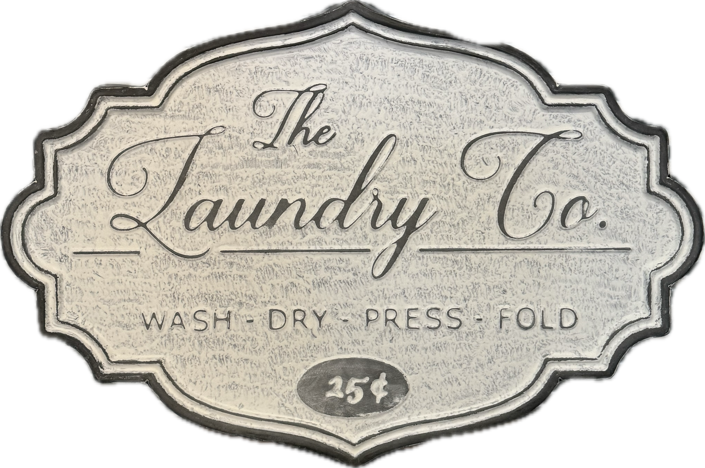 Laundry Sign white